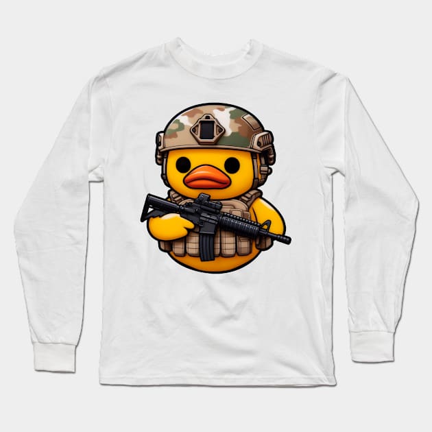 Rubber Duck Long Sleeve T-Shirt by Rawlifegraphic